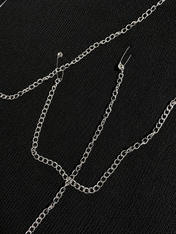 Black Chain Flow Knit