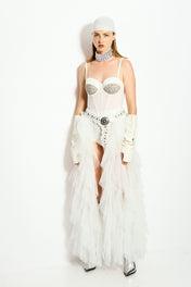 Ivory drift skirt