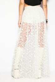 Sequin veil skirt