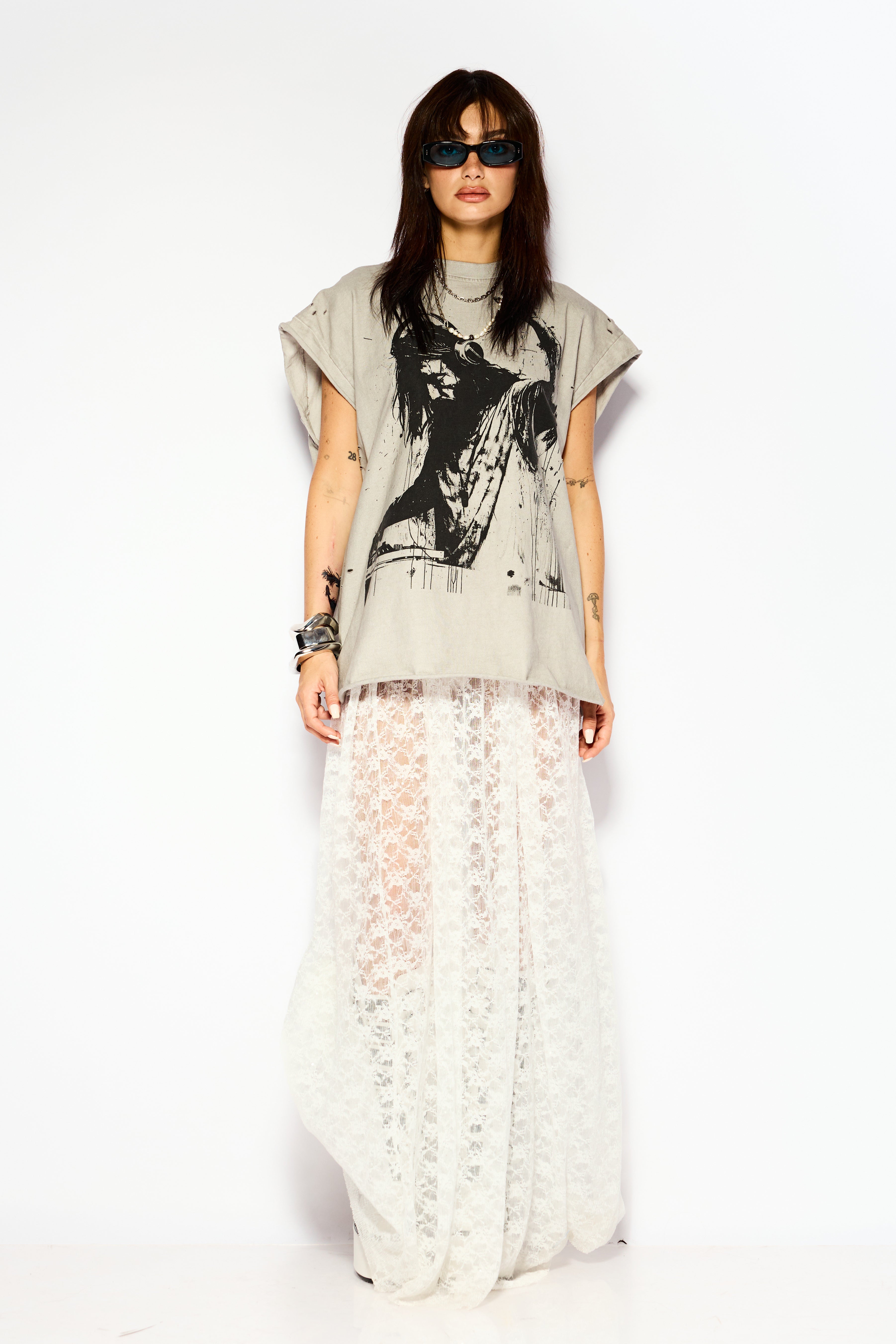 Shine mesh skirt