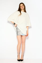 Mirror mini skirt