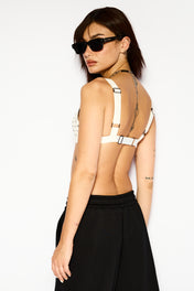 Leather metal top