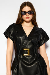 Vinyl wrap dress