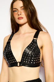 Leather metal top