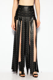 Black Slitline maxi skirt