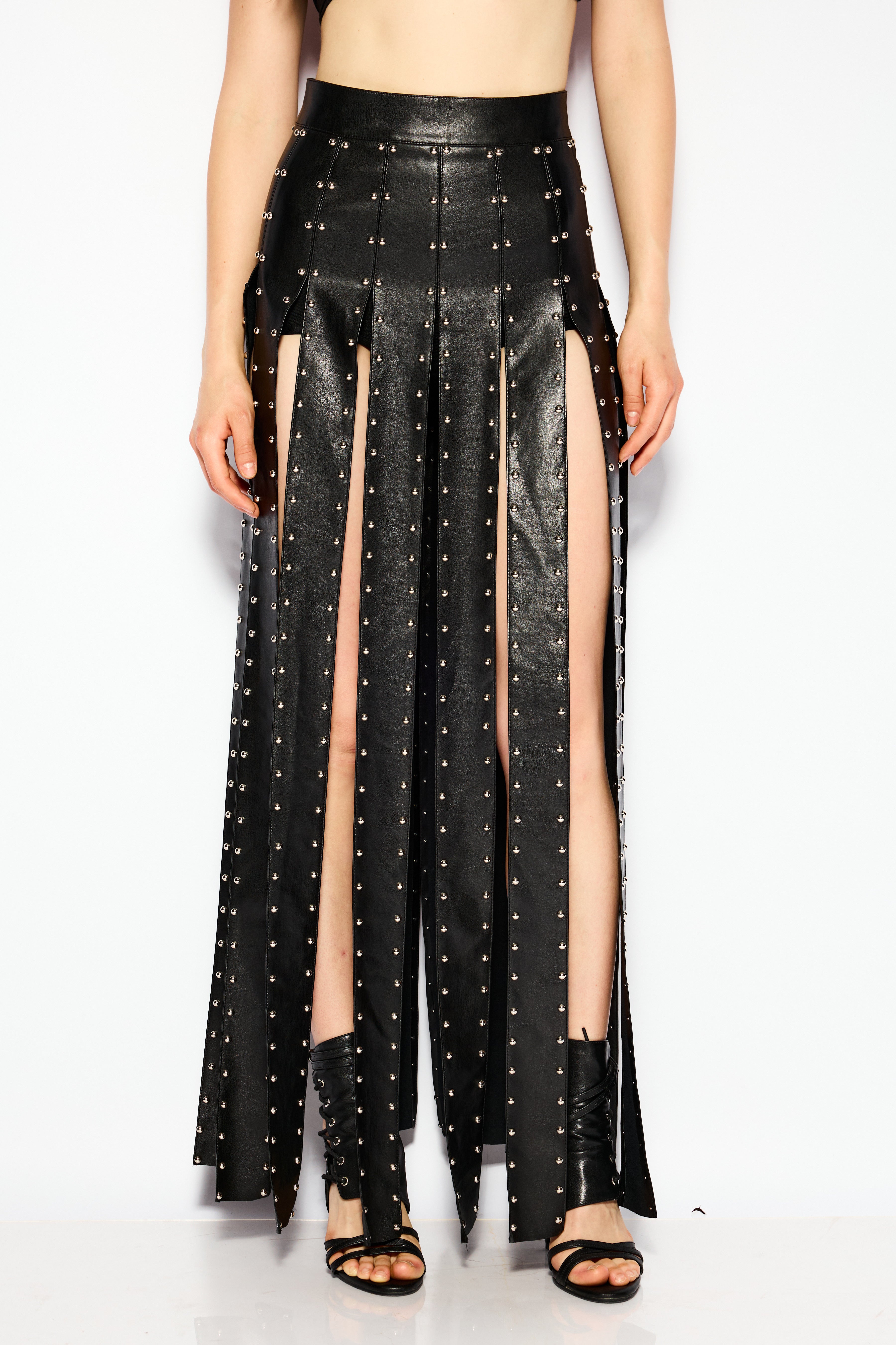 Black Slitline maxi skirt