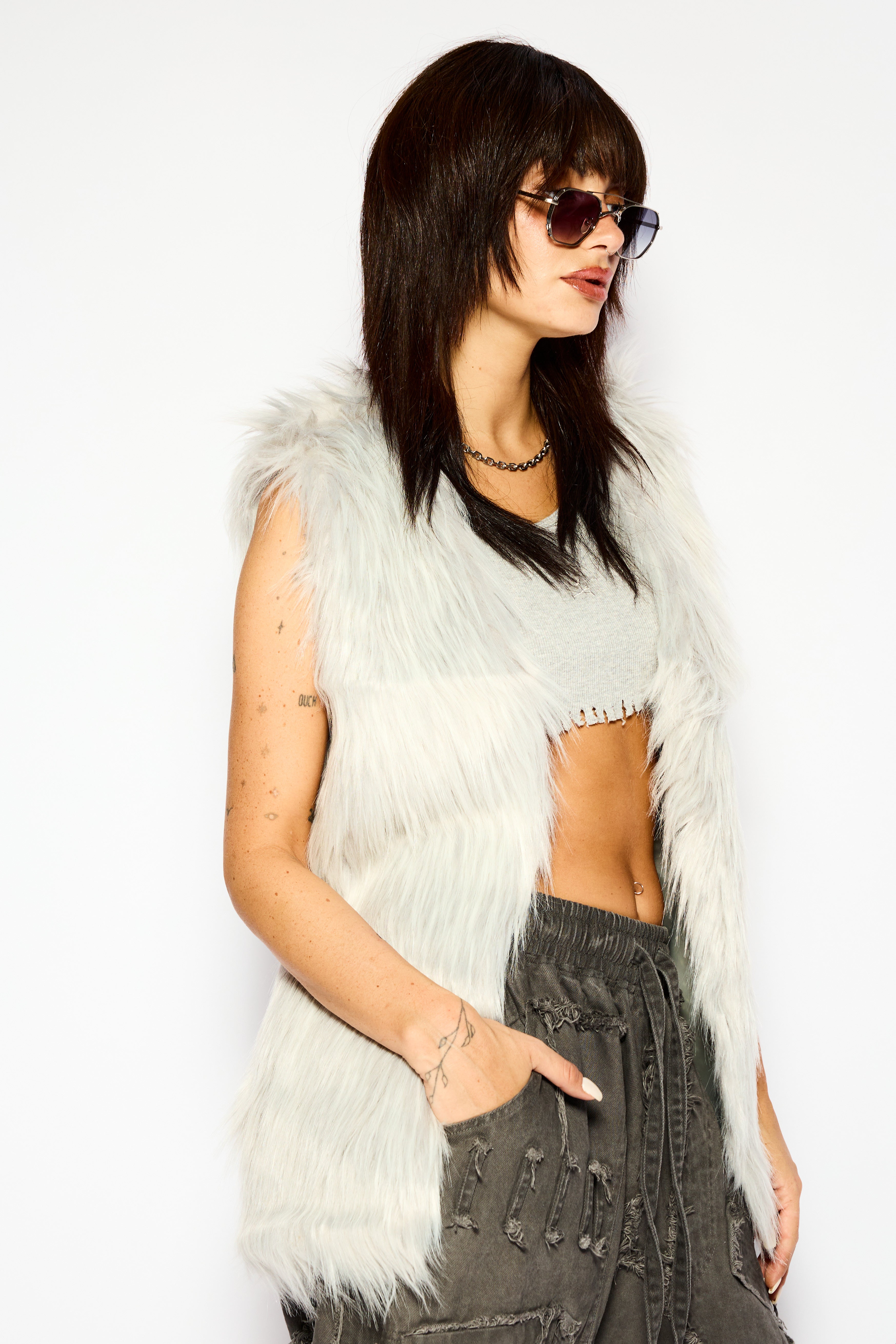 Shadow fur vest