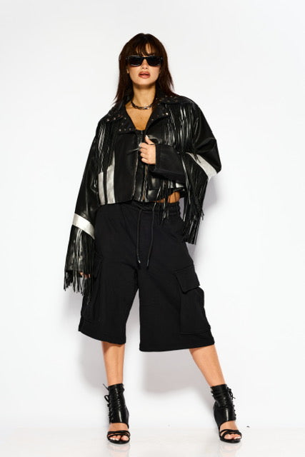 Fringe biker jacket