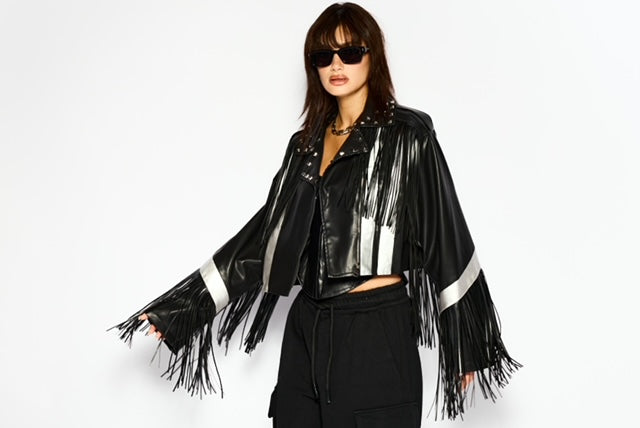 Fringe biker jacket