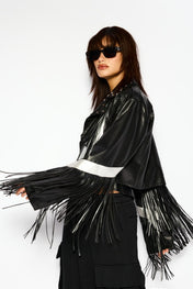 Fringe biker jacket
