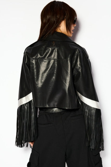Fringe biker jacket