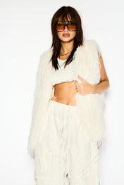 Ivory fur vest