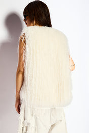 Ivory fur vest