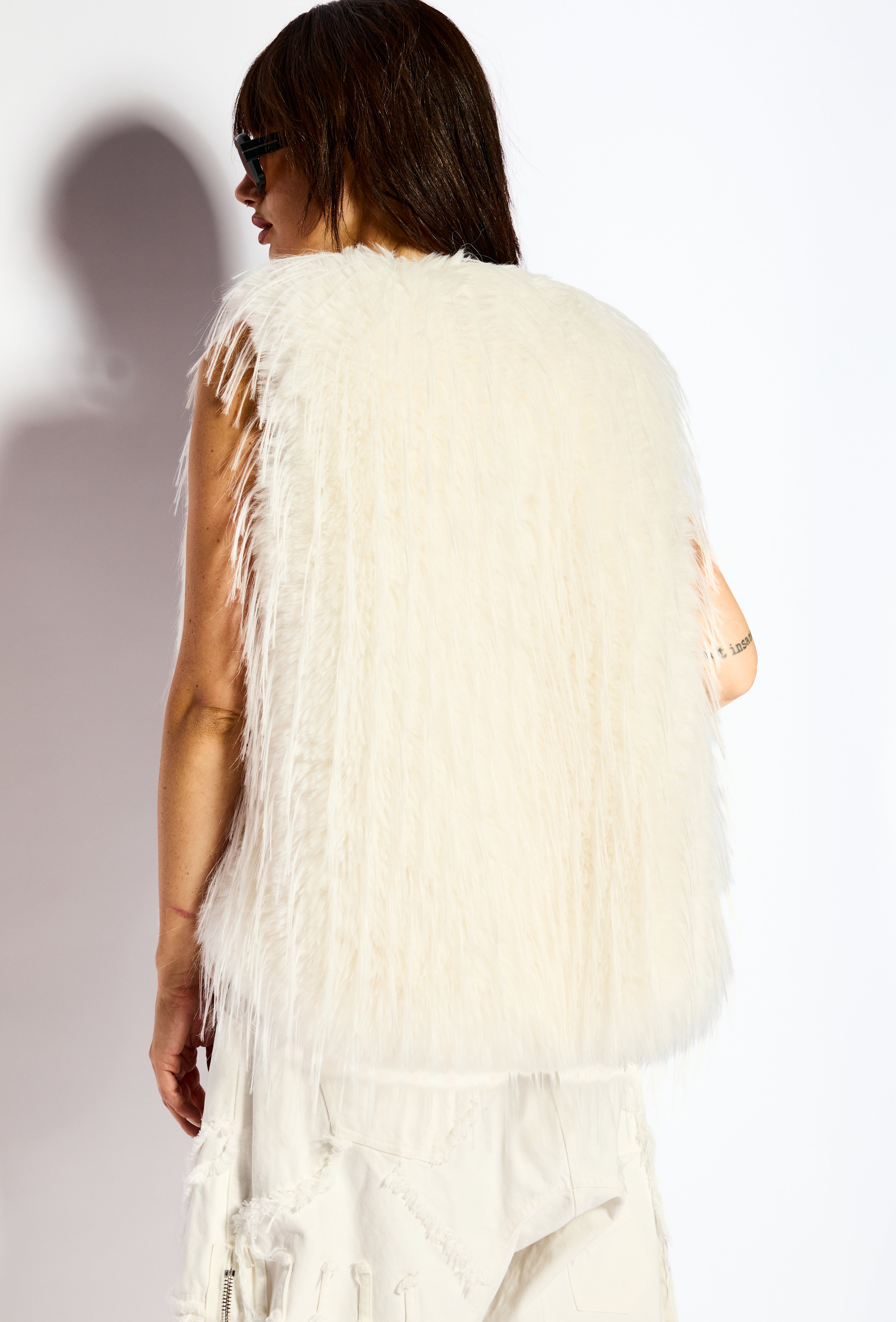 Ivory fur vest