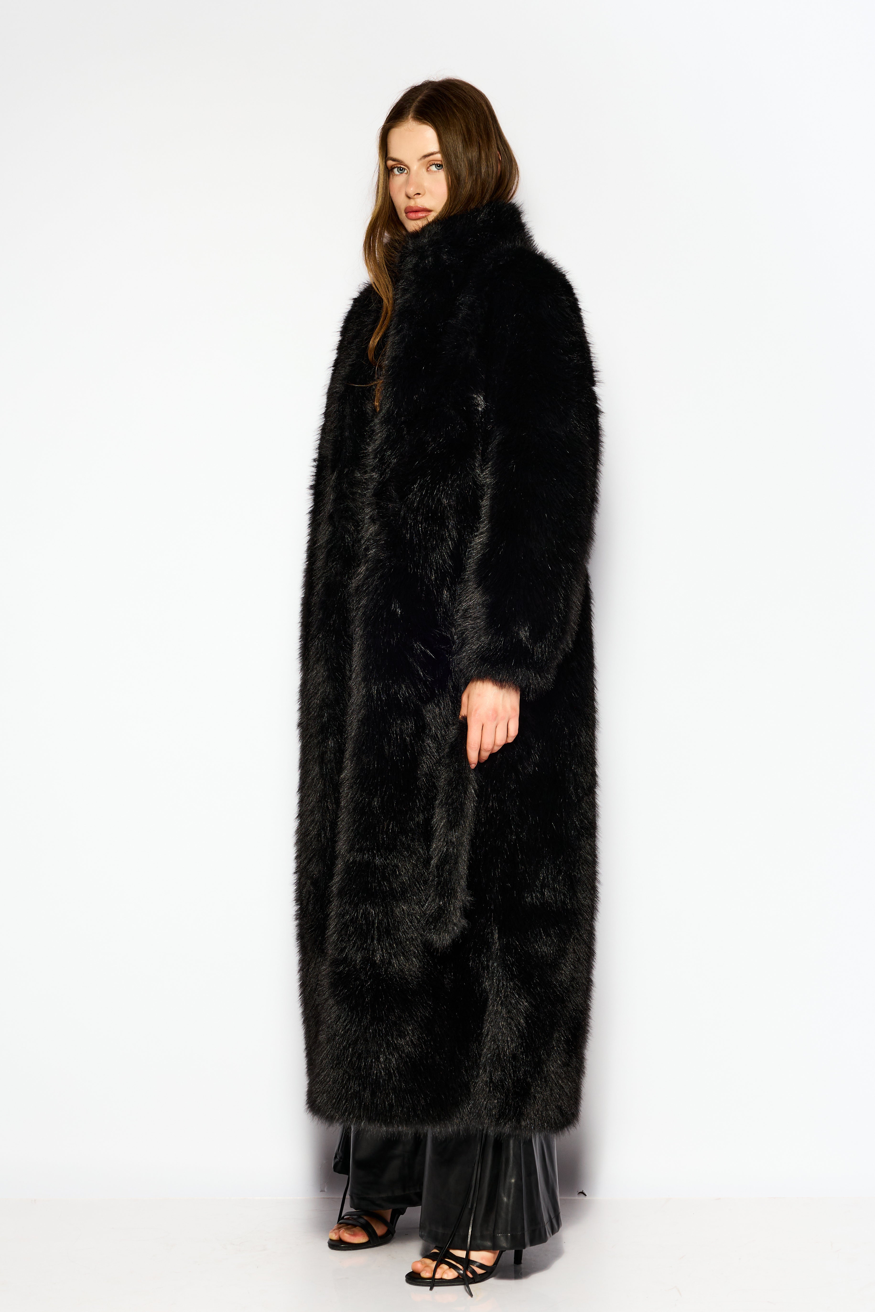 Fur maxi coat