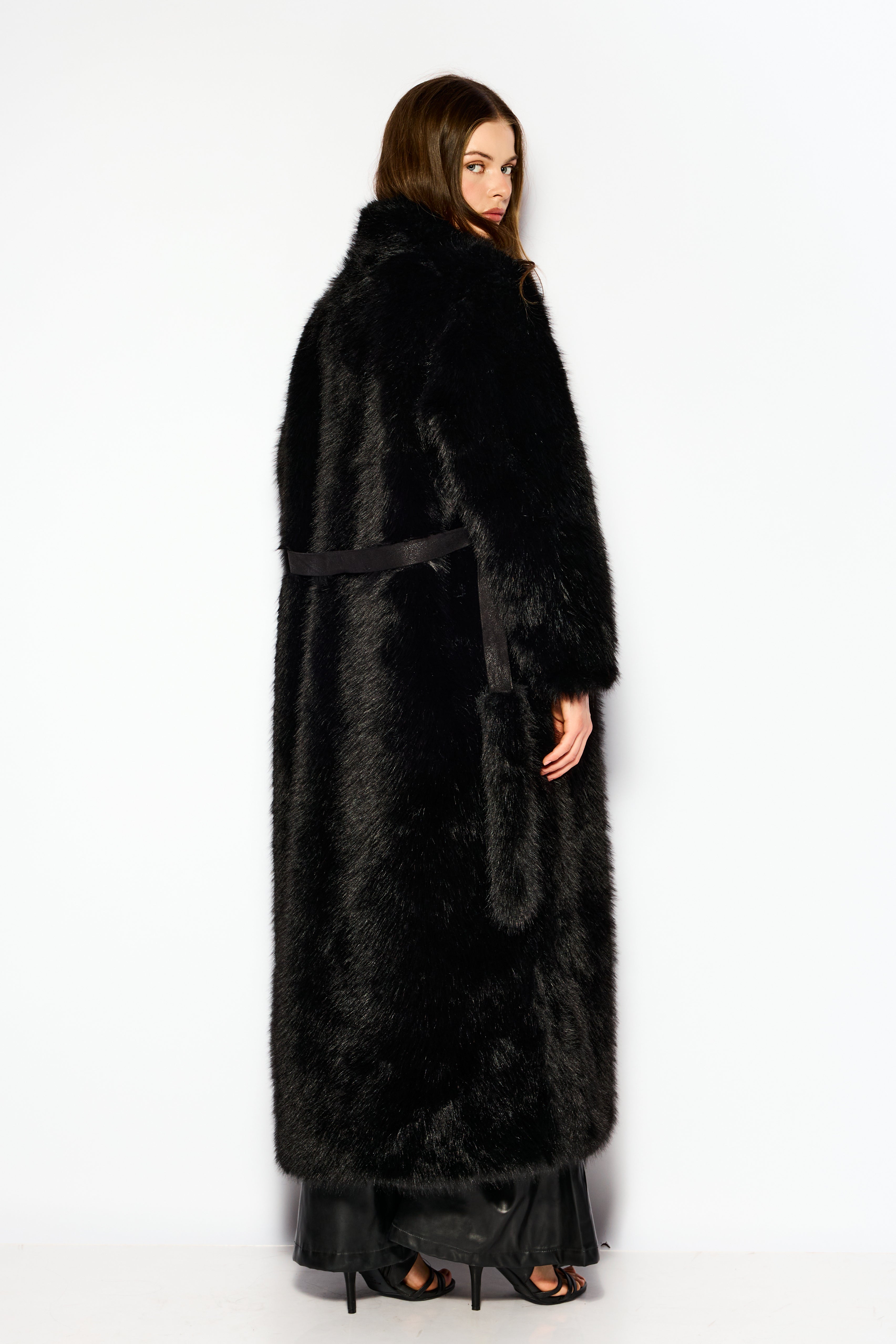 Fur maxi coat