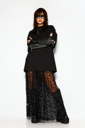 Sequin veil skirt