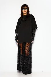 Sequin veil skirt