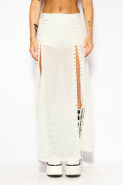 White split veil skirt