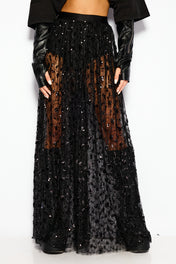 Sequin veil skirt