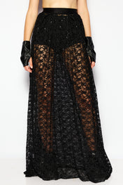 Shine mesh skirt
