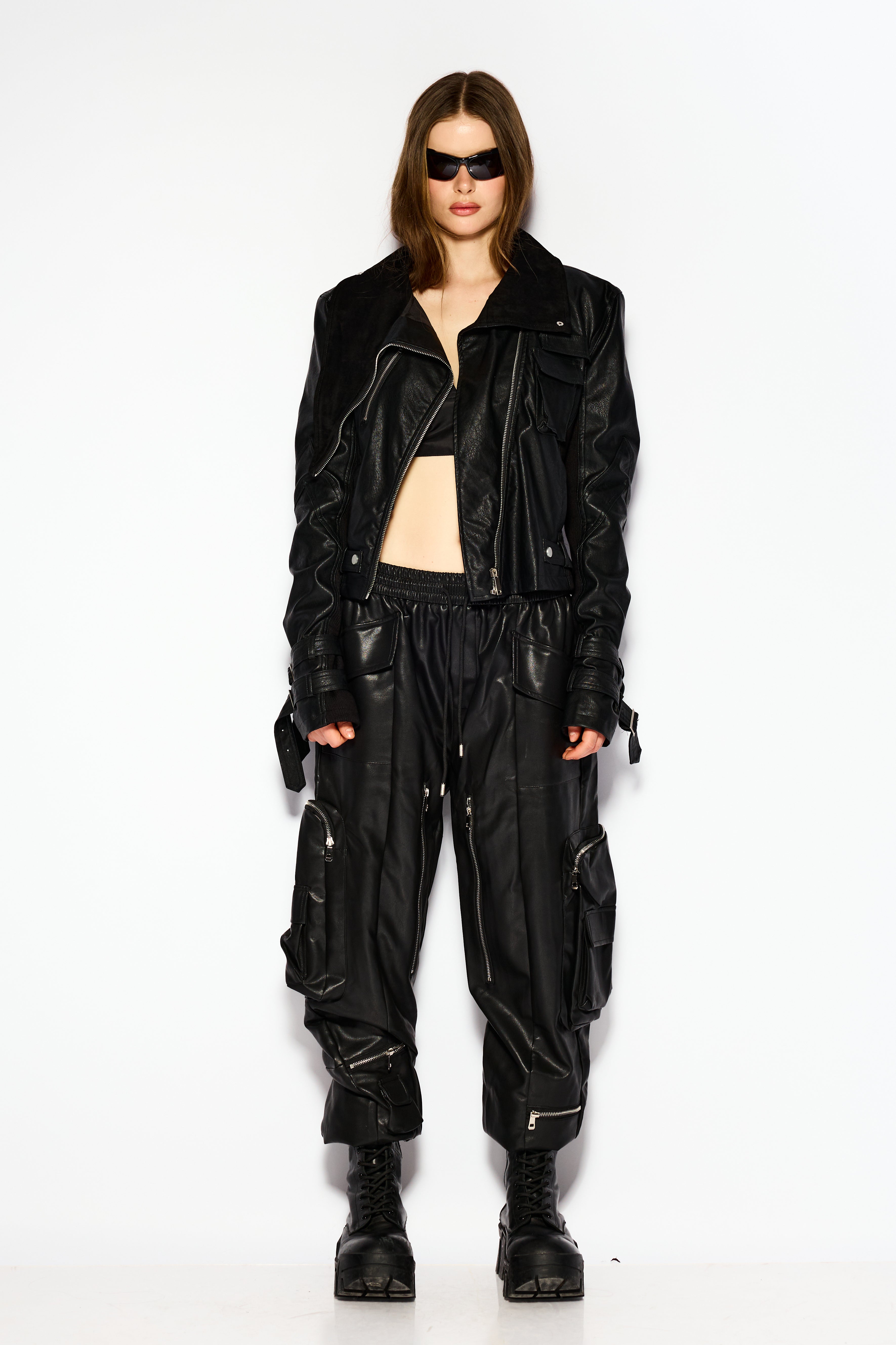Moto leather jacket