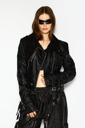 Moto leather jacket