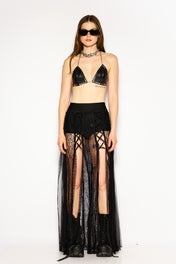 Black Aura lace skirt