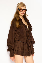 Cocoa ruffle dress