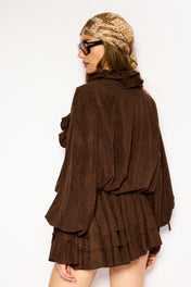 Cocoa ruffle dress