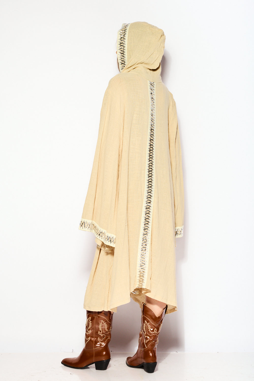 Beige Coven hood kimono