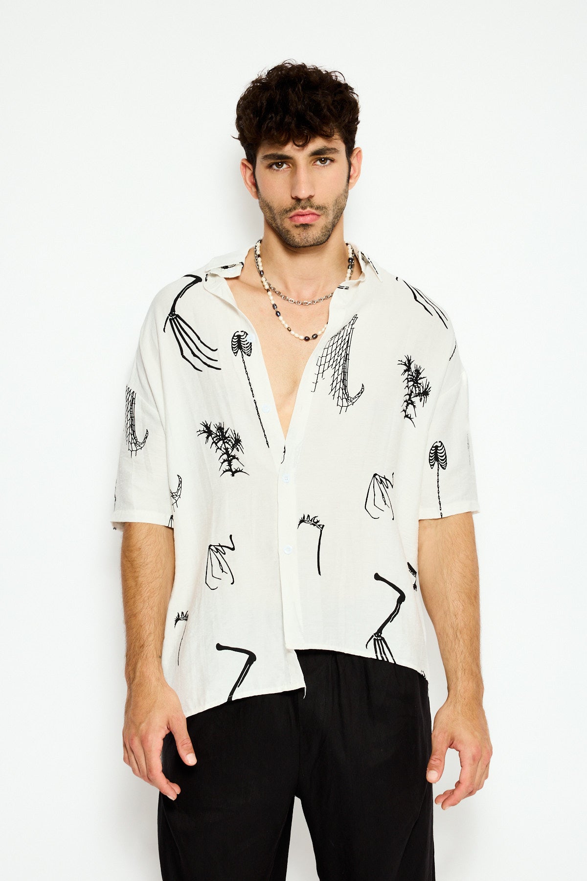 Abstract print resort shirt