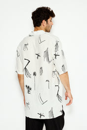Abstract print resort shirt