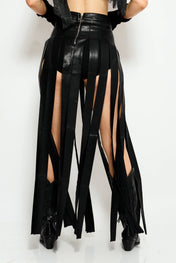 Black High slit maxi skirt