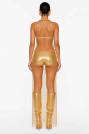 Golden Veil Dress