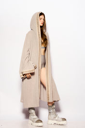 Gray Coven hood kimono