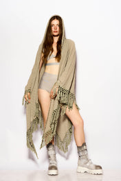 Green Draped kimono