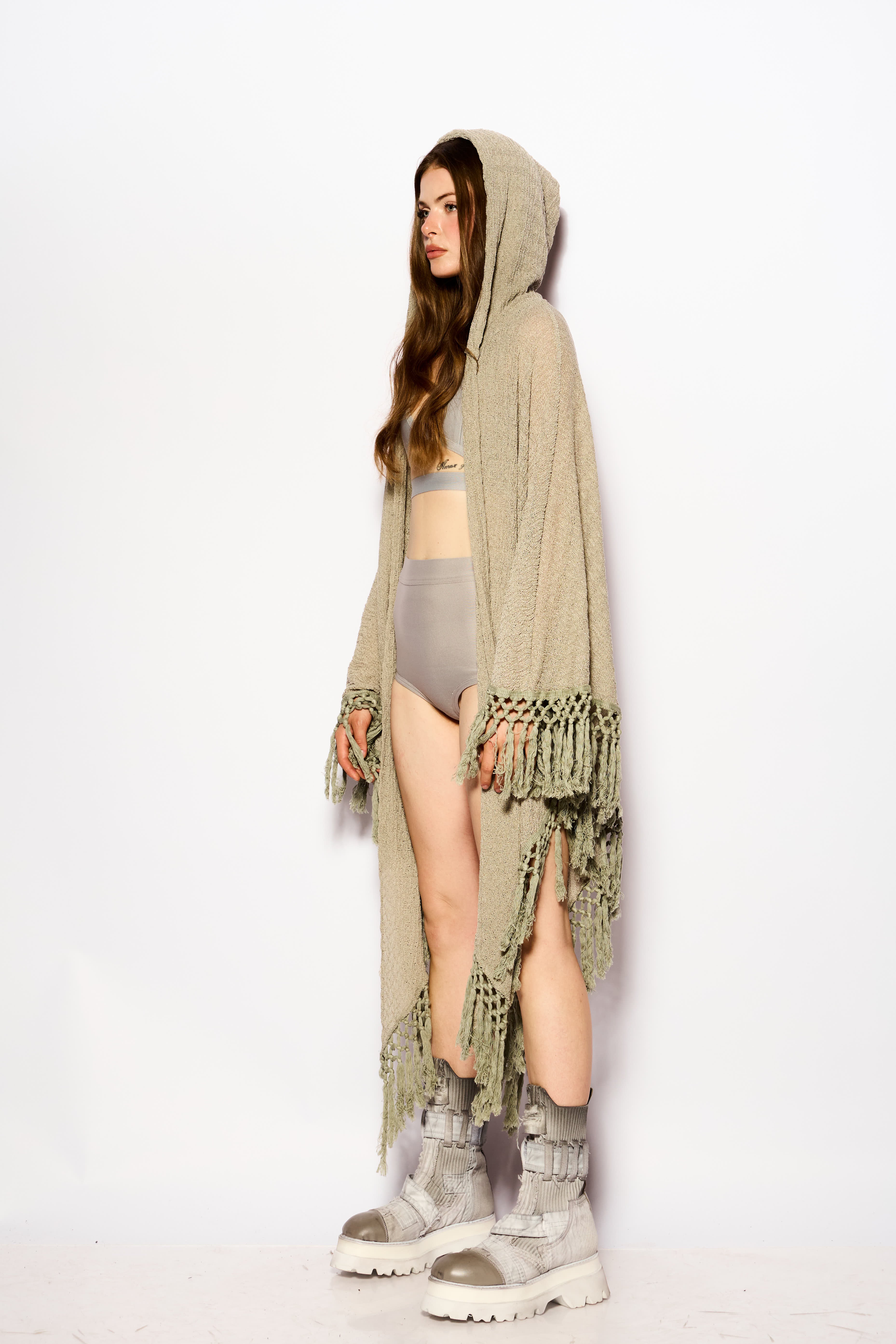 Green Draped kimono