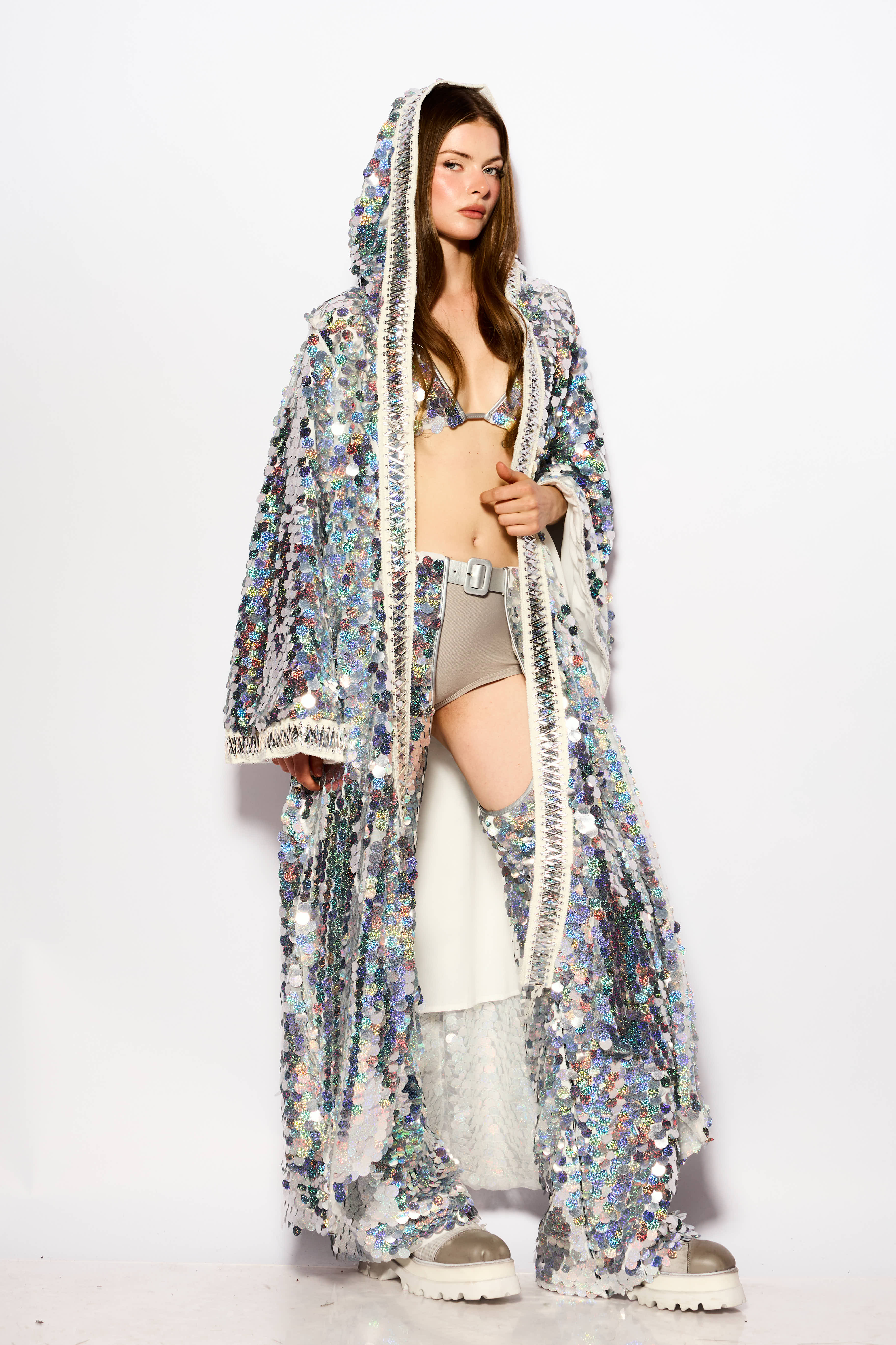 Holographic Disco rain kimono