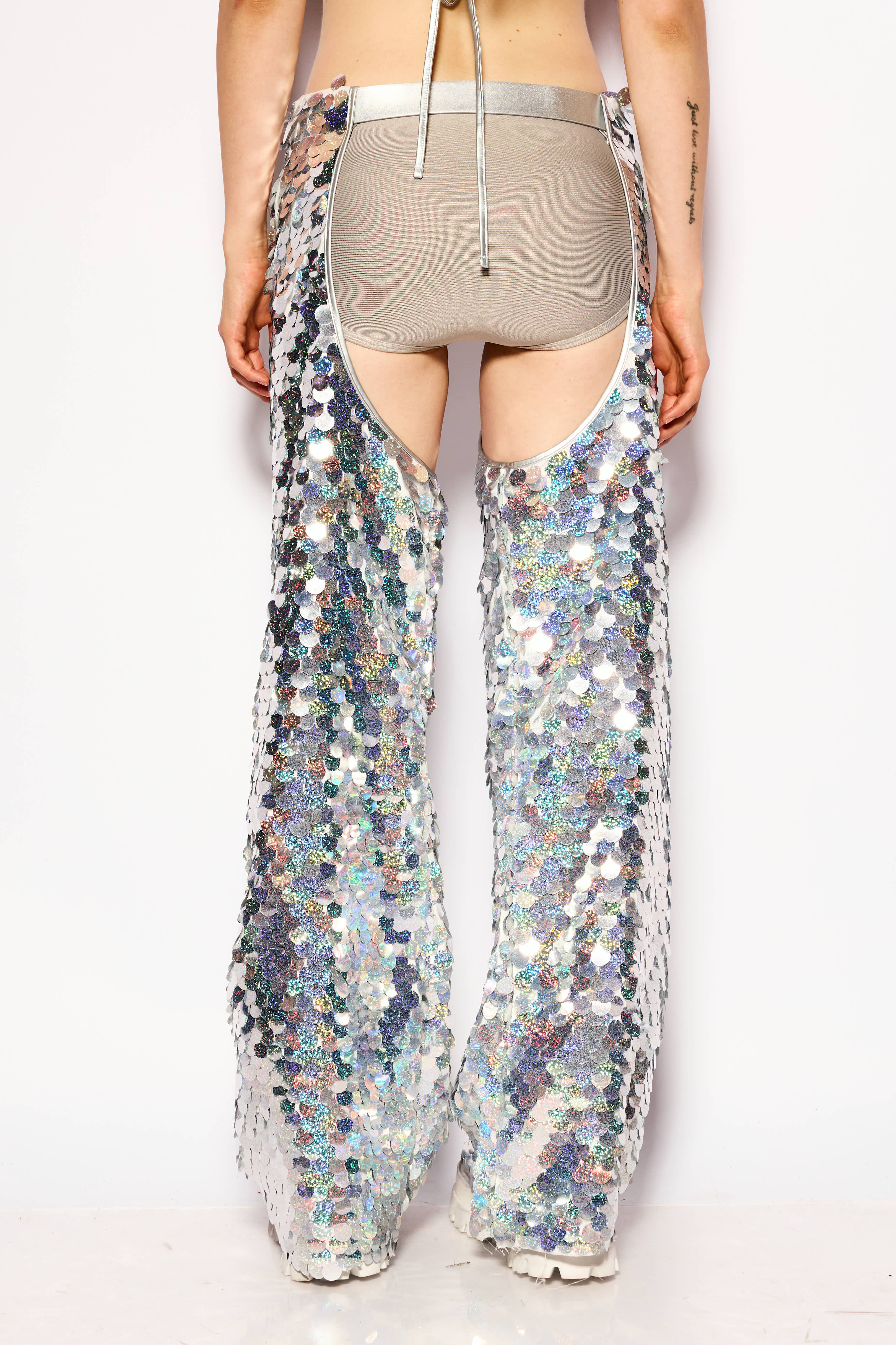 Holographic Disco rain pants