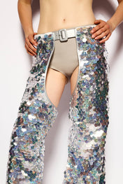 Holographic Disco rain pants