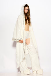 White Disco rain kimono