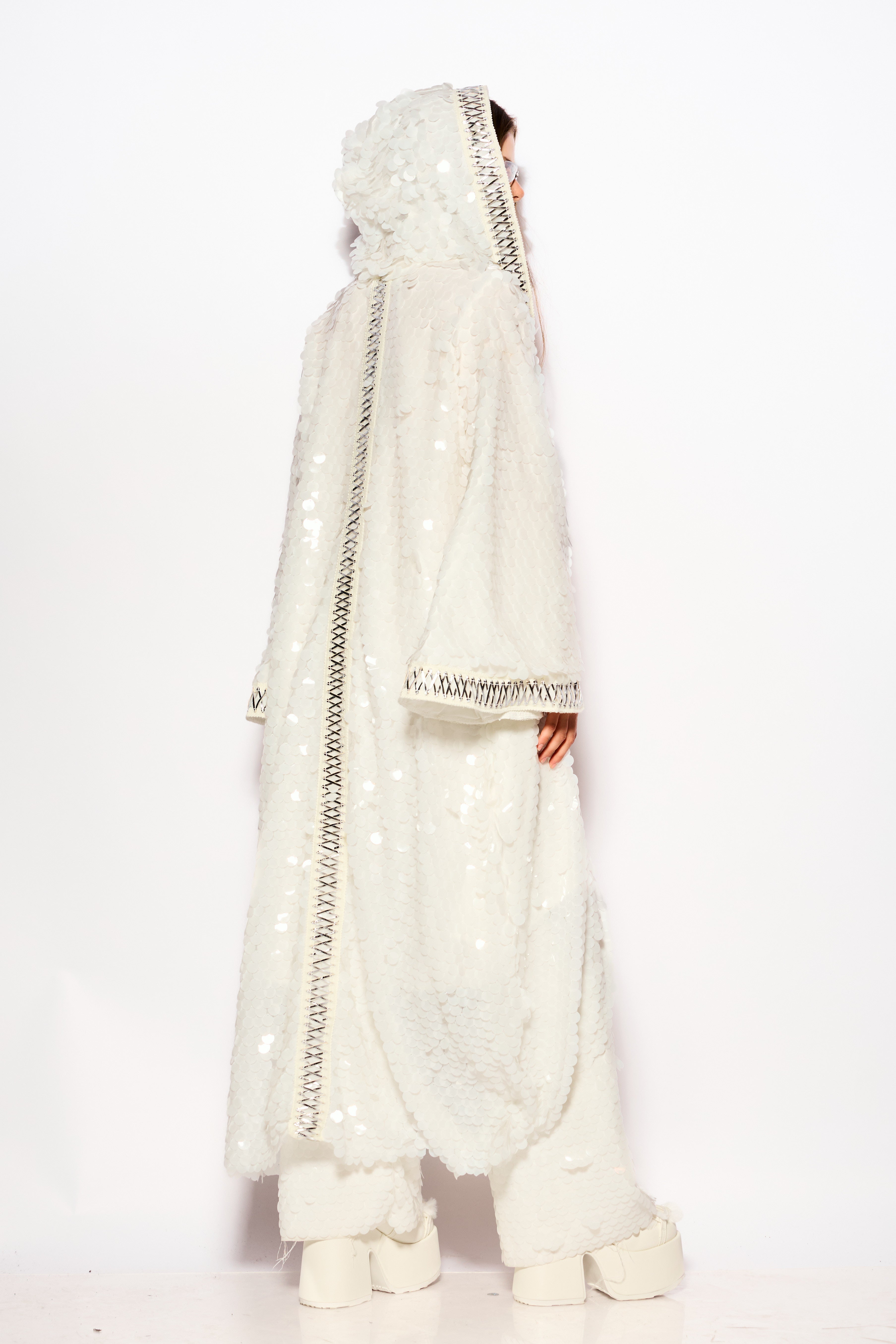 White Disco rain kimono