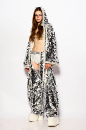 Silver Disco rain kimono