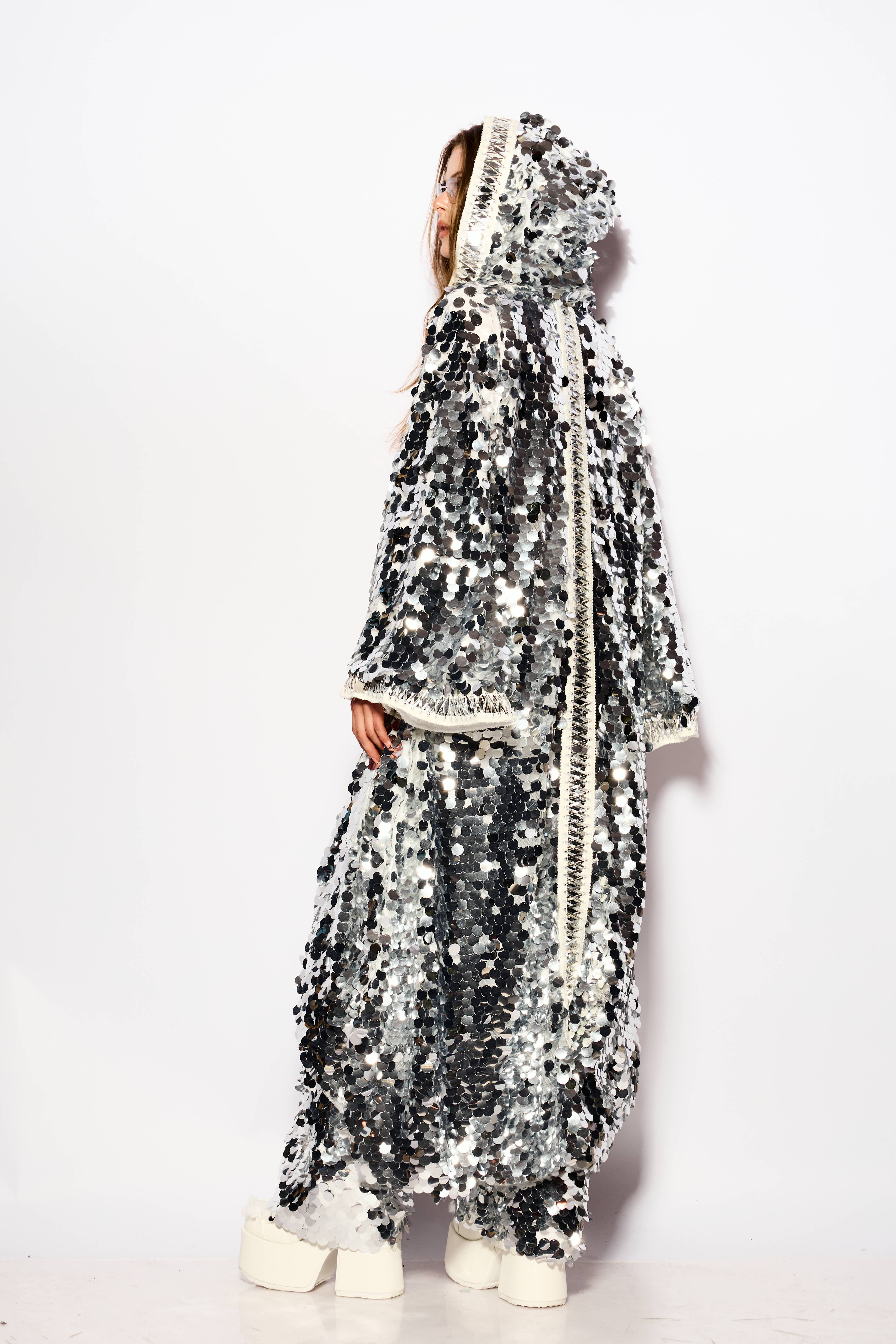 Silver Disco rain kimono