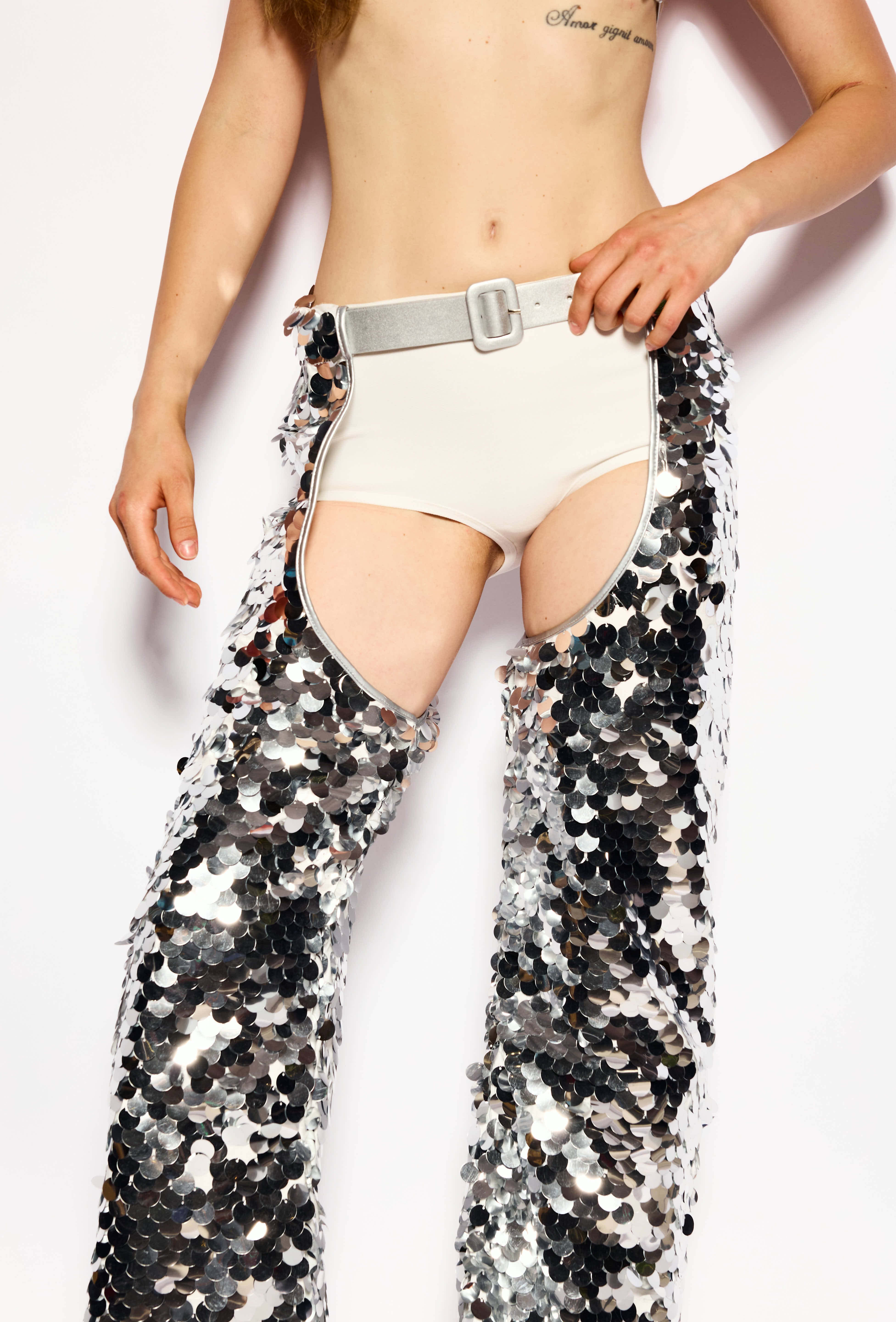 Silver Disco rain pants