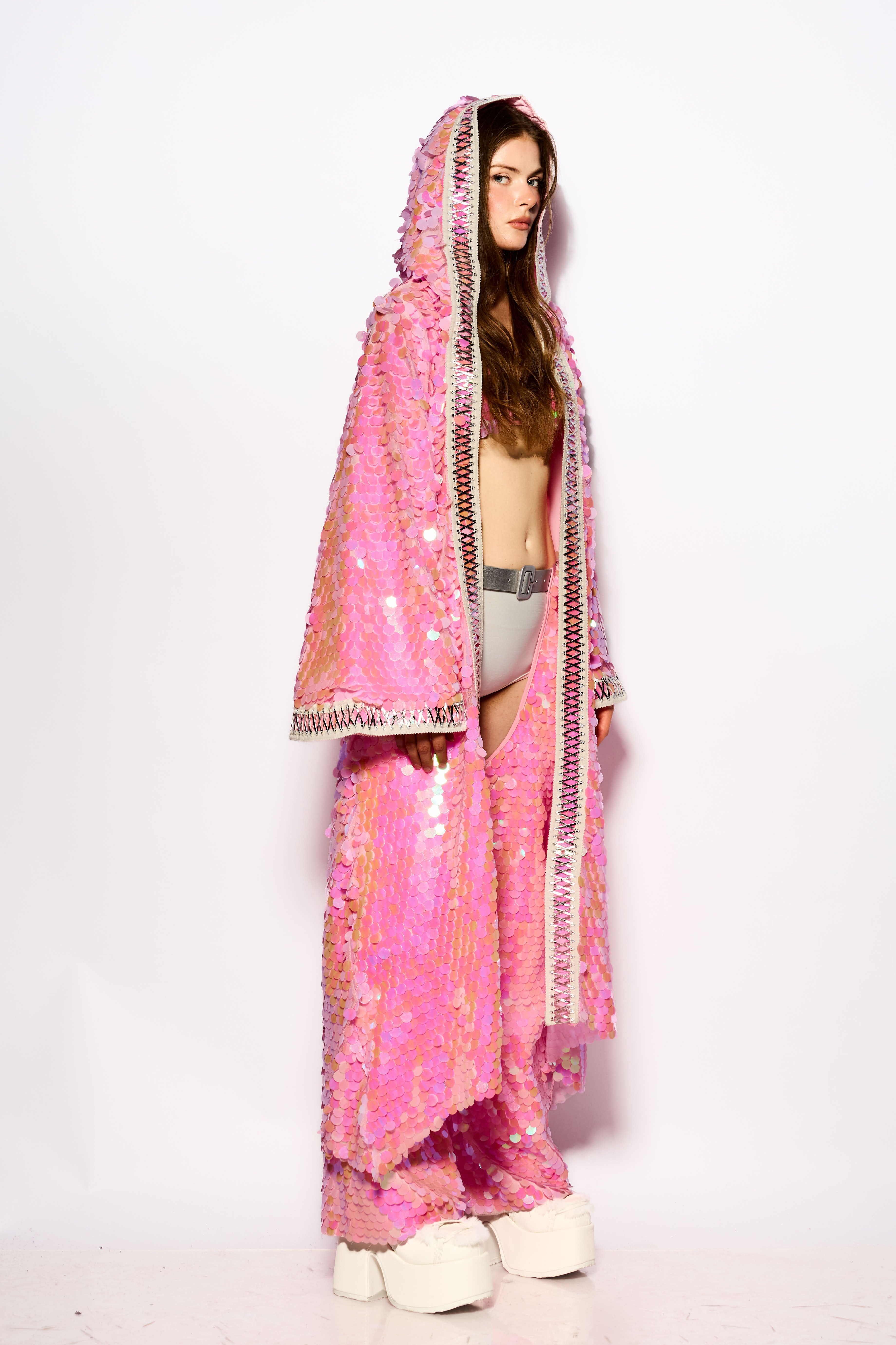Pink Disco rain kimono