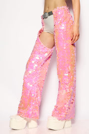 Pink Disco rain pants