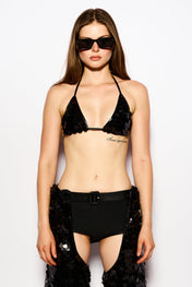 Black Disco rain triangle top