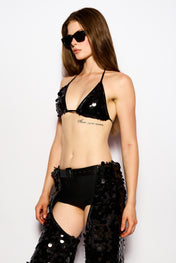 Black Disco rain triangle top